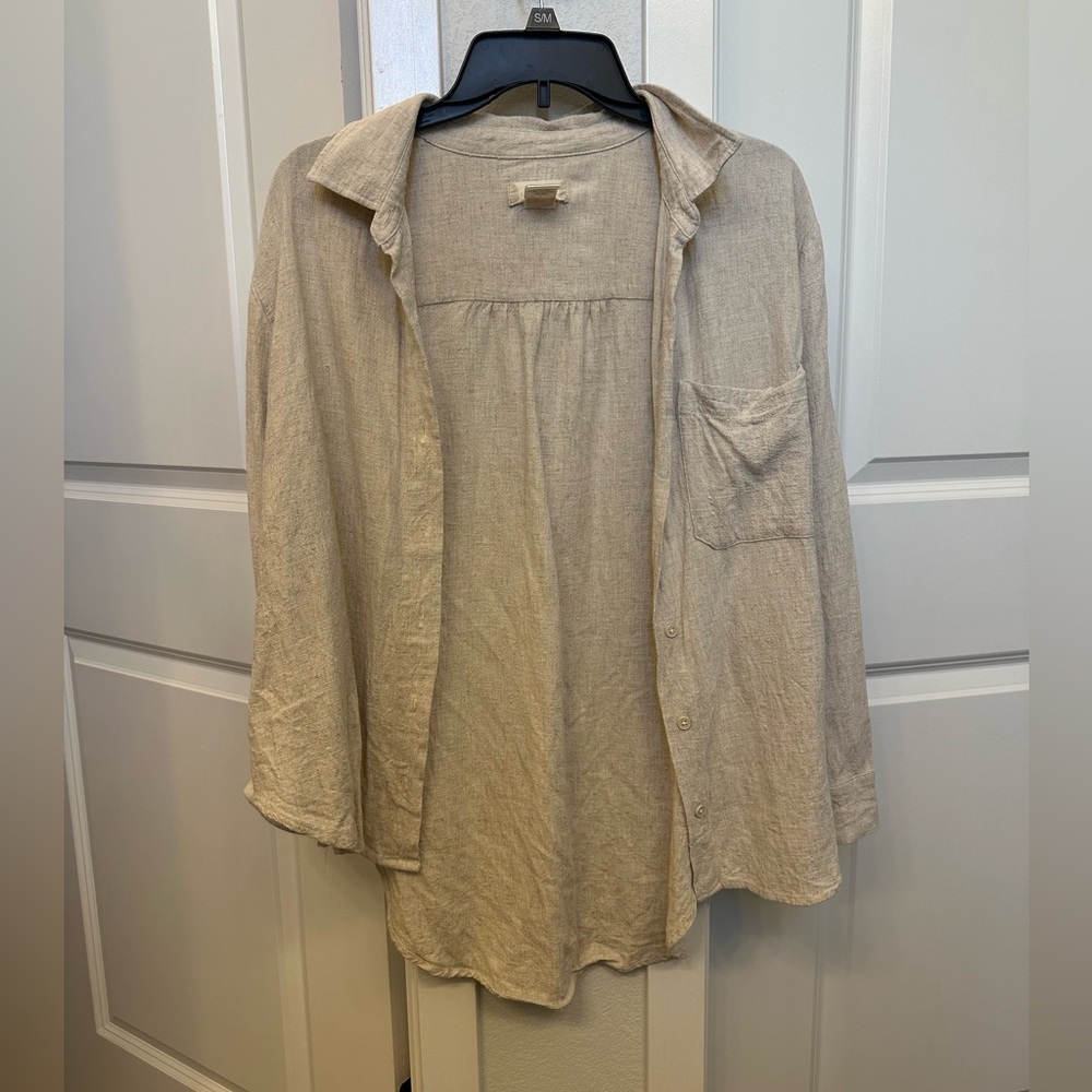 Altar’s State Beige Button-Up Shirt